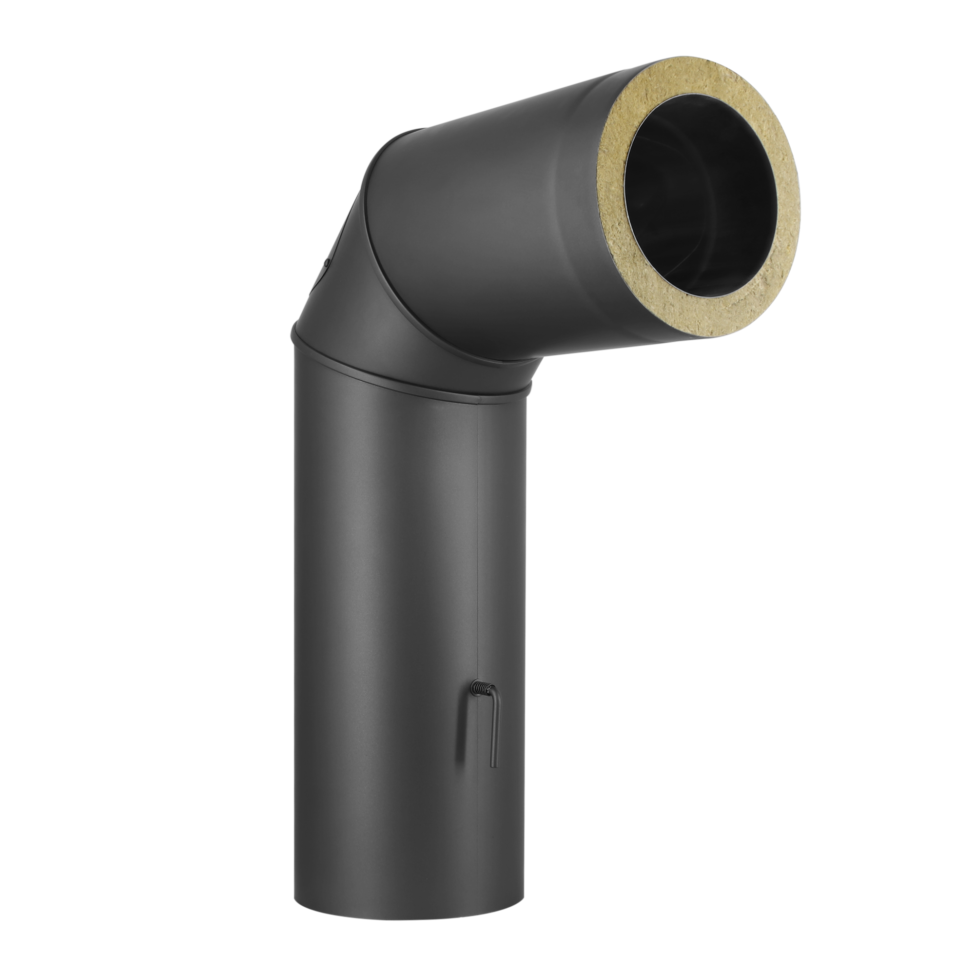 Bogen 90° mit Drosselklappe und Tür