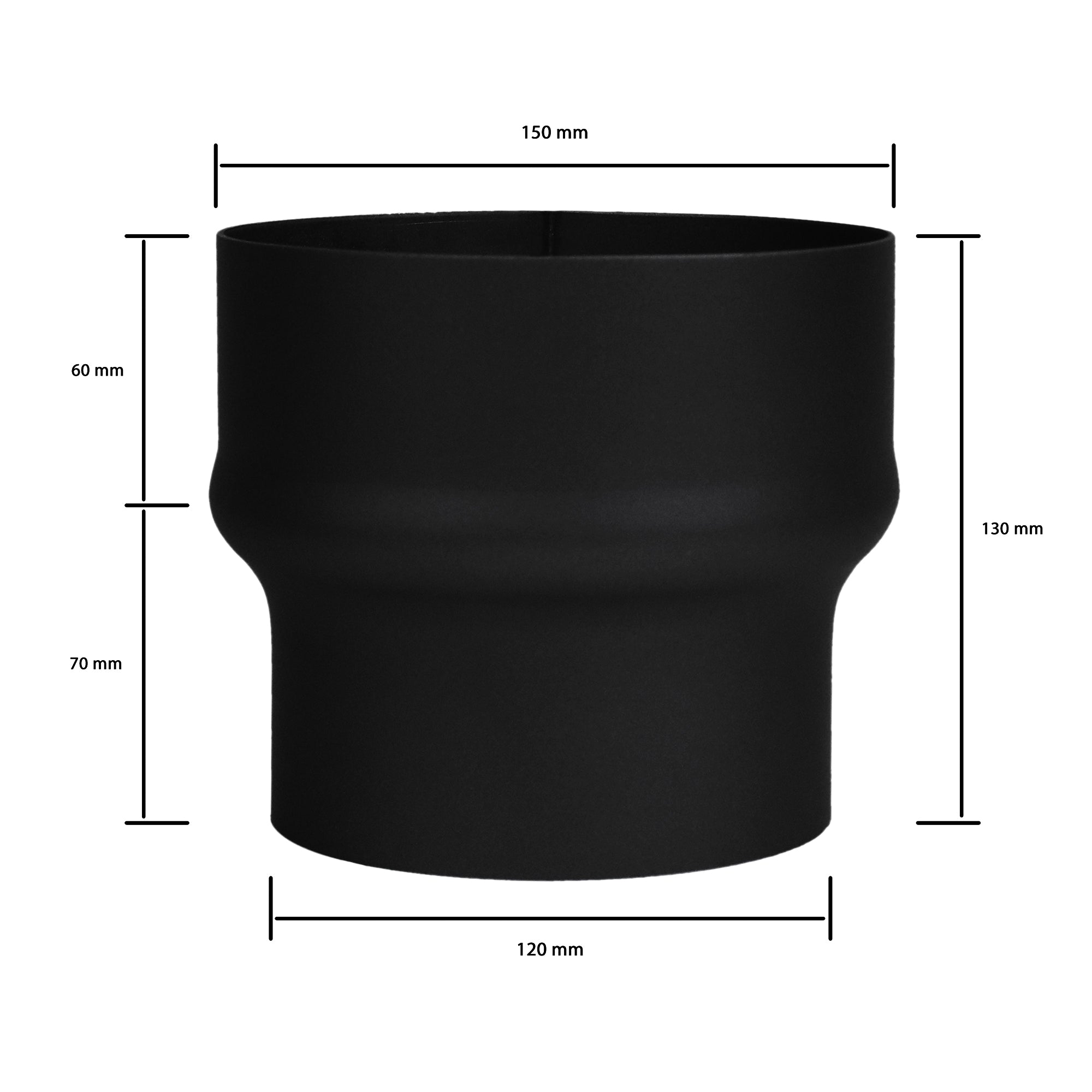 Erweiterung von Ø 120 mm auf Ø 150 mm