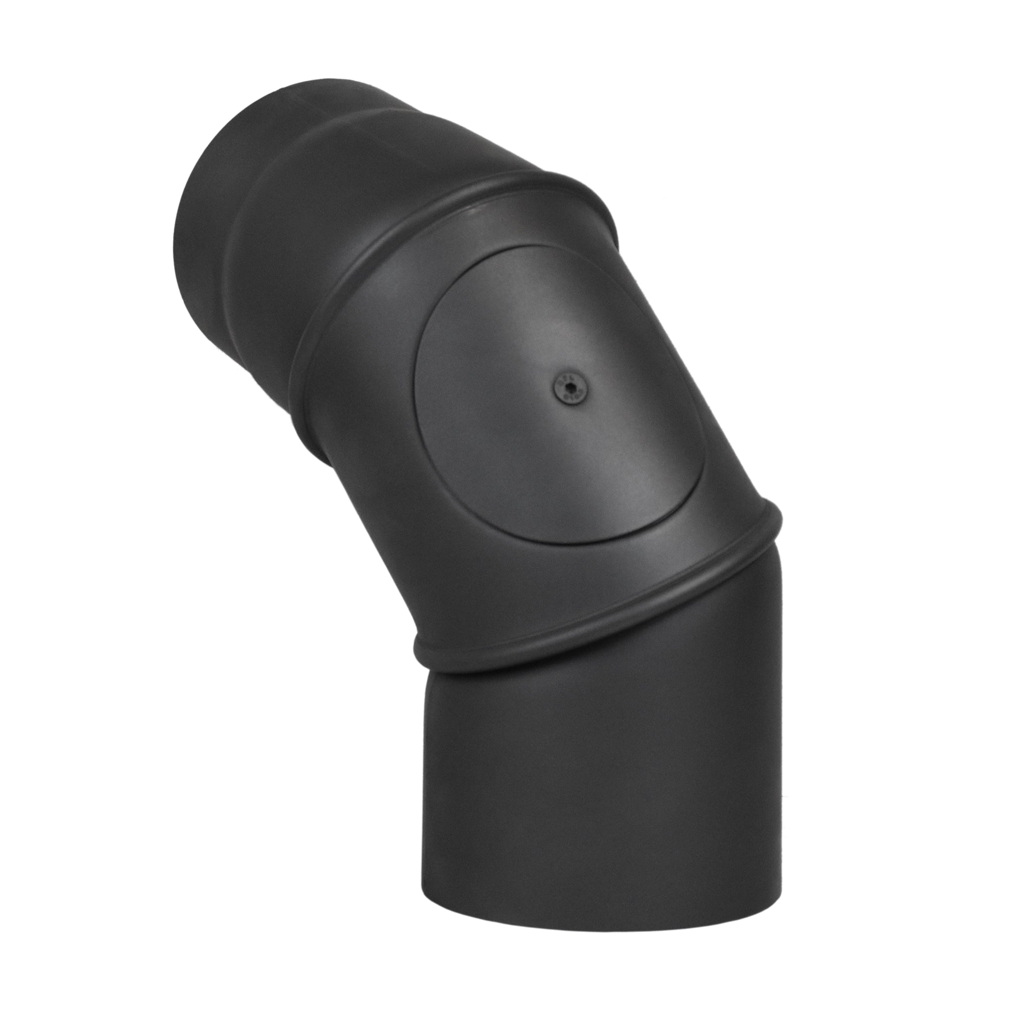 Stovepipe elbow 0° - 90° adjustable with cleaning door