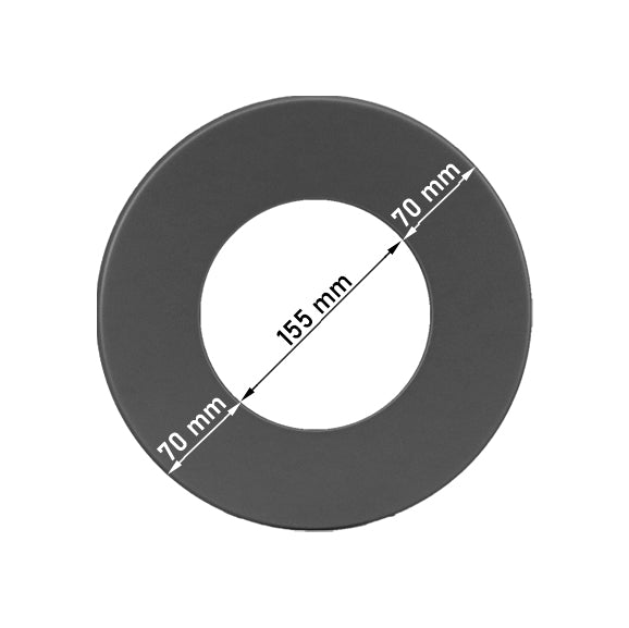 Wall rosette with 70 mm edge