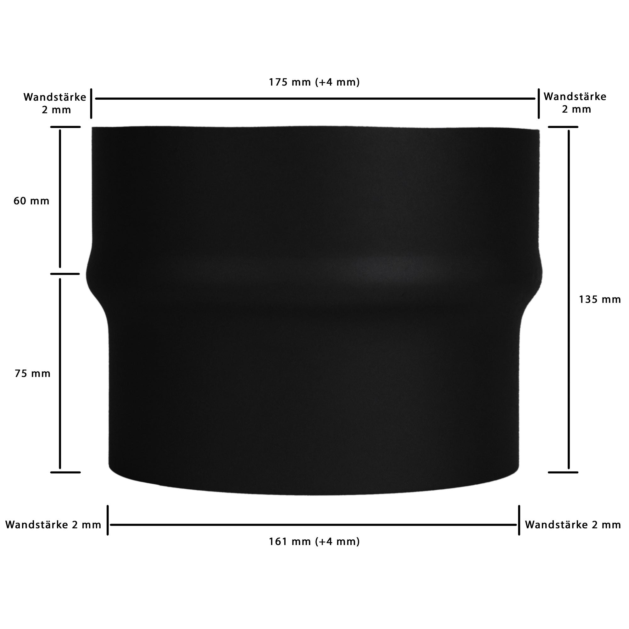 Erweiterung von Ø 160 mm auf Ø 180 mm