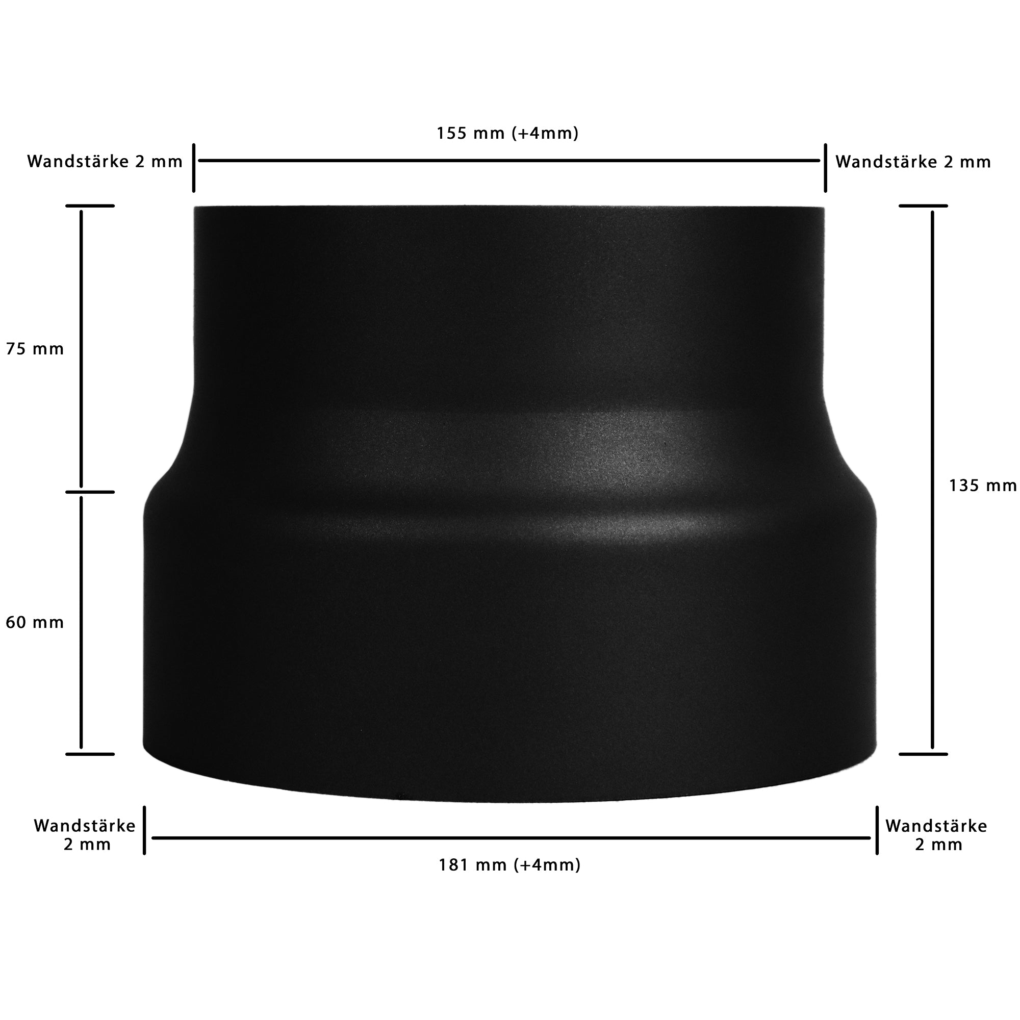 Reduzierung von Ø 180 mm auf Ø 160 mm