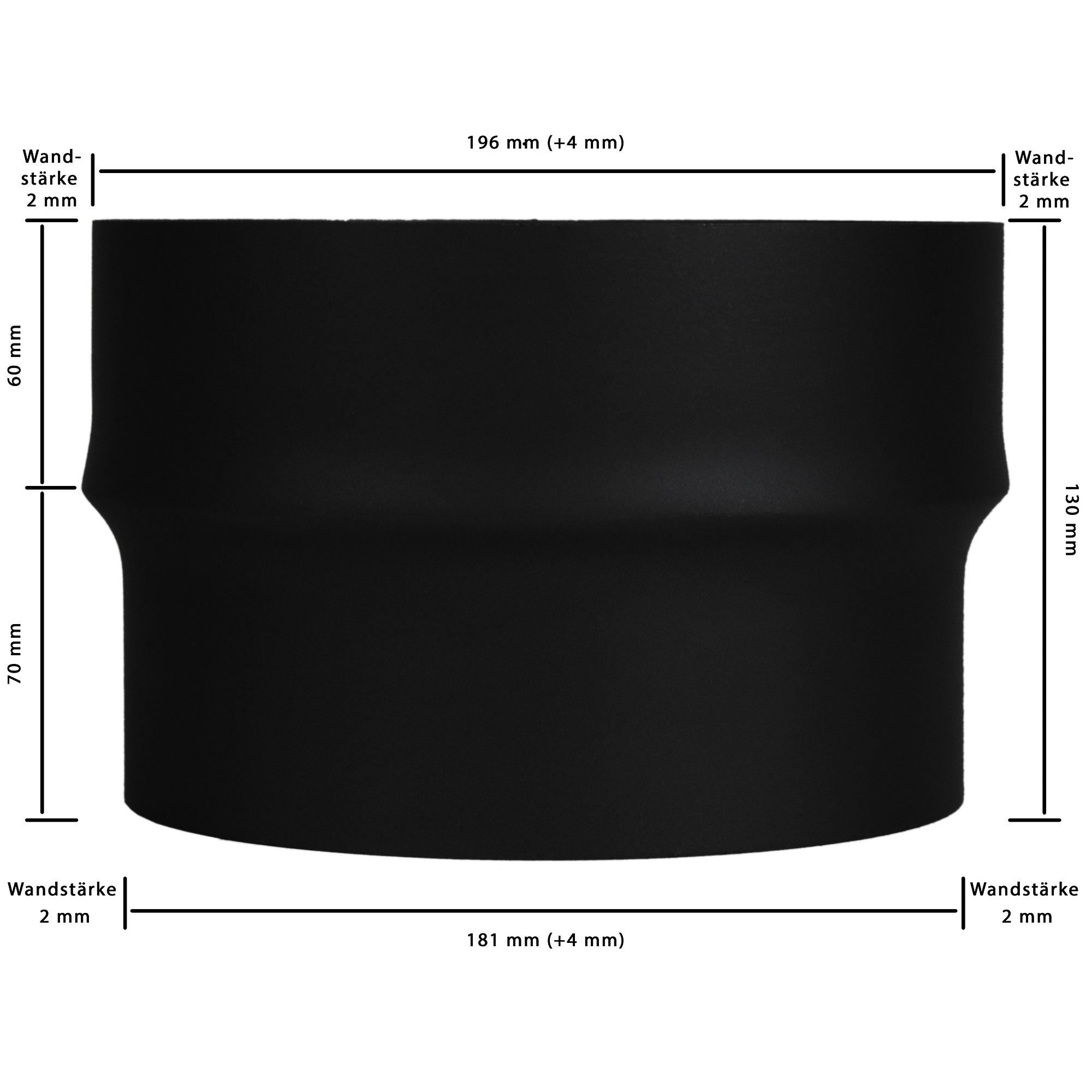 Erweiterung von Ø 180 mm auf Ø 200 mm