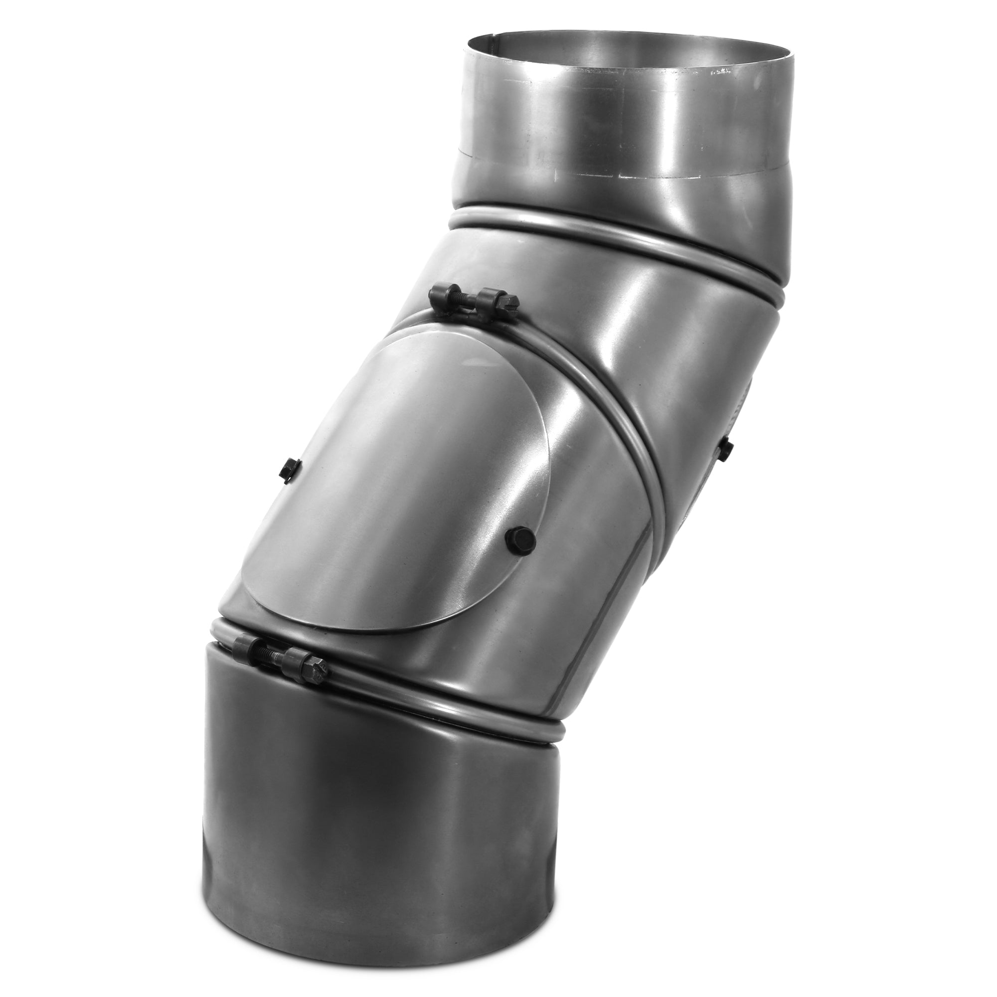 Stovepipe elbow 0° - 135° adjustable with cleaning door