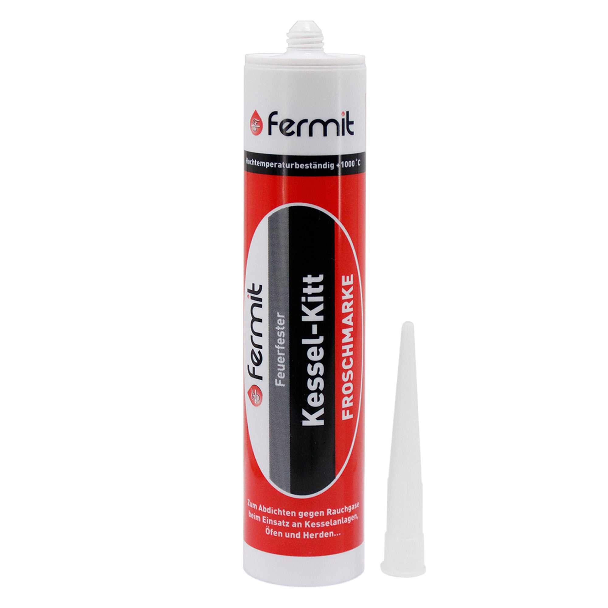 Kessel- Ofenkitt - Hochtemperatur-Kitt feuerfest - 310 ml