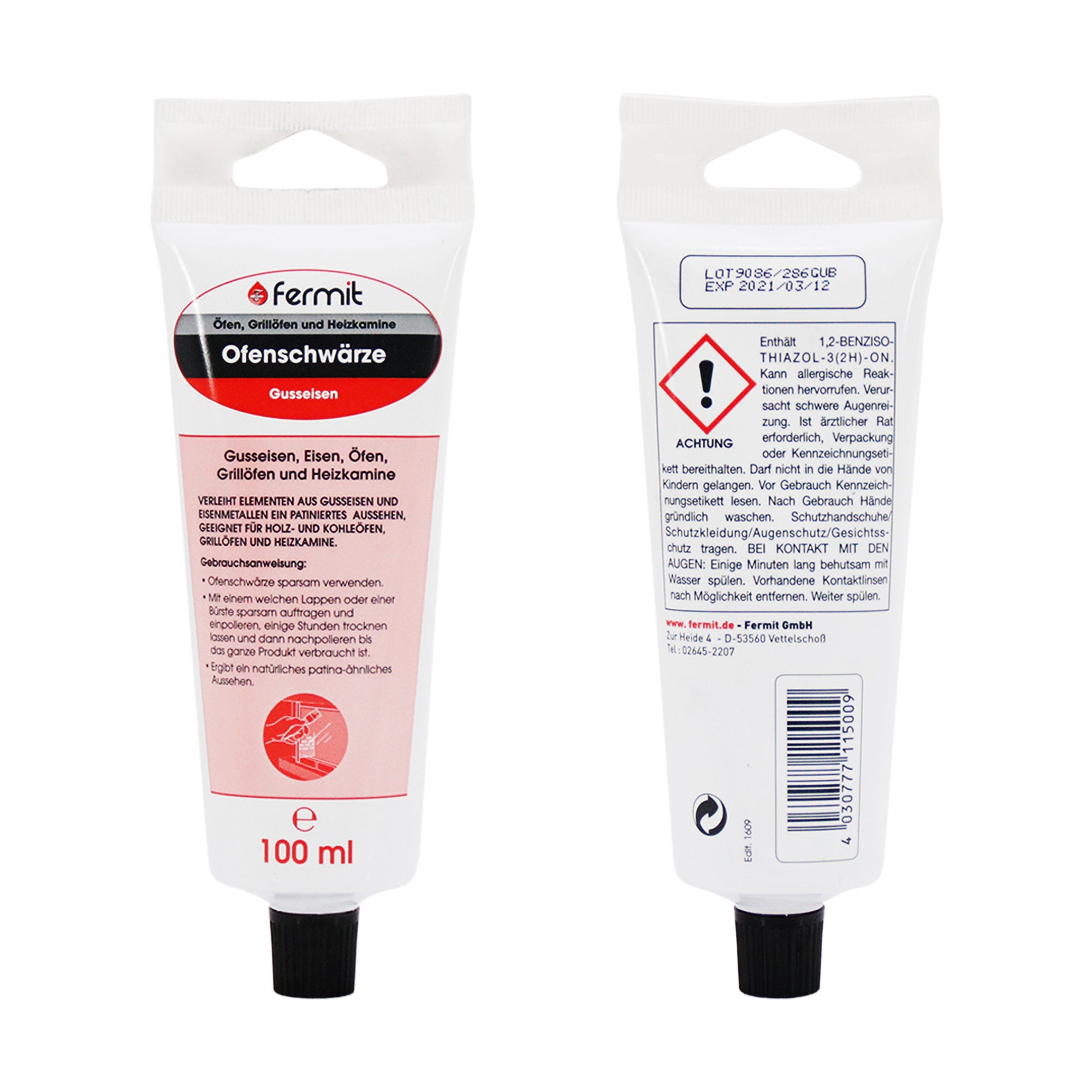 Ofenschwärze Pflegemittel für Herde Öfen uvm. 100ml