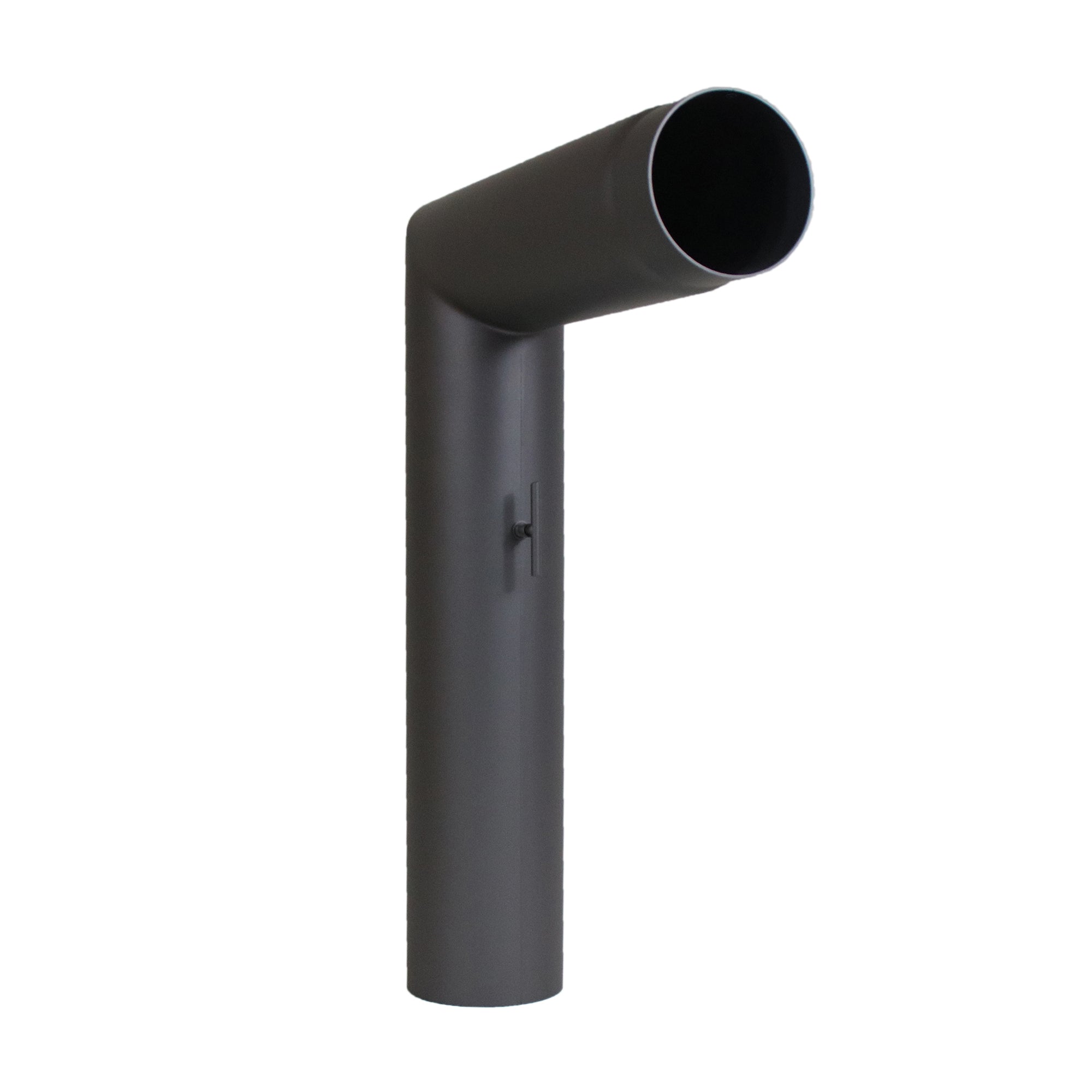 Hauptrohr-Set 1x abgewinkelt (1x 90°) mit Drosselklappe und Reinigungstür