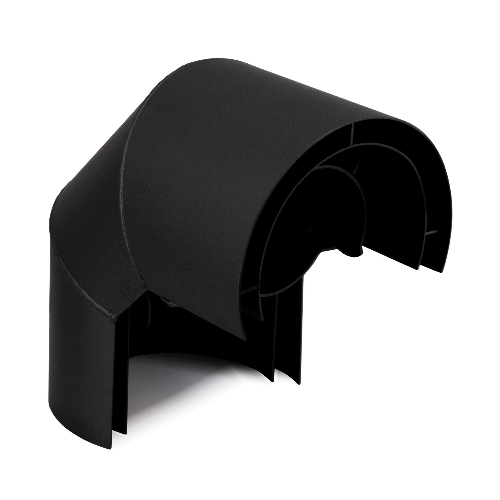 Heat protection / thermal shield elbow 90°, mounting above