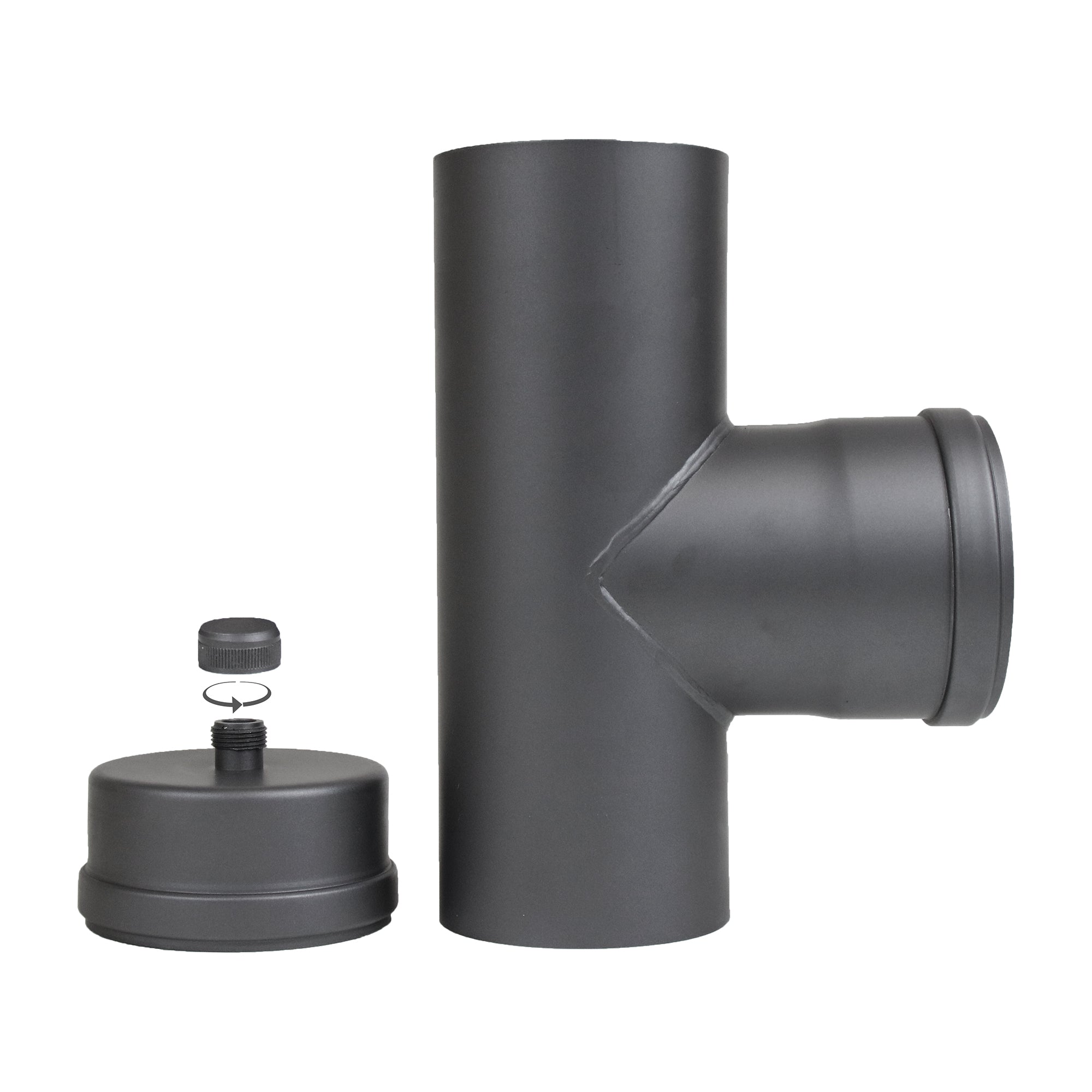 T-Stück mit Kondenskapsel und Ablauf