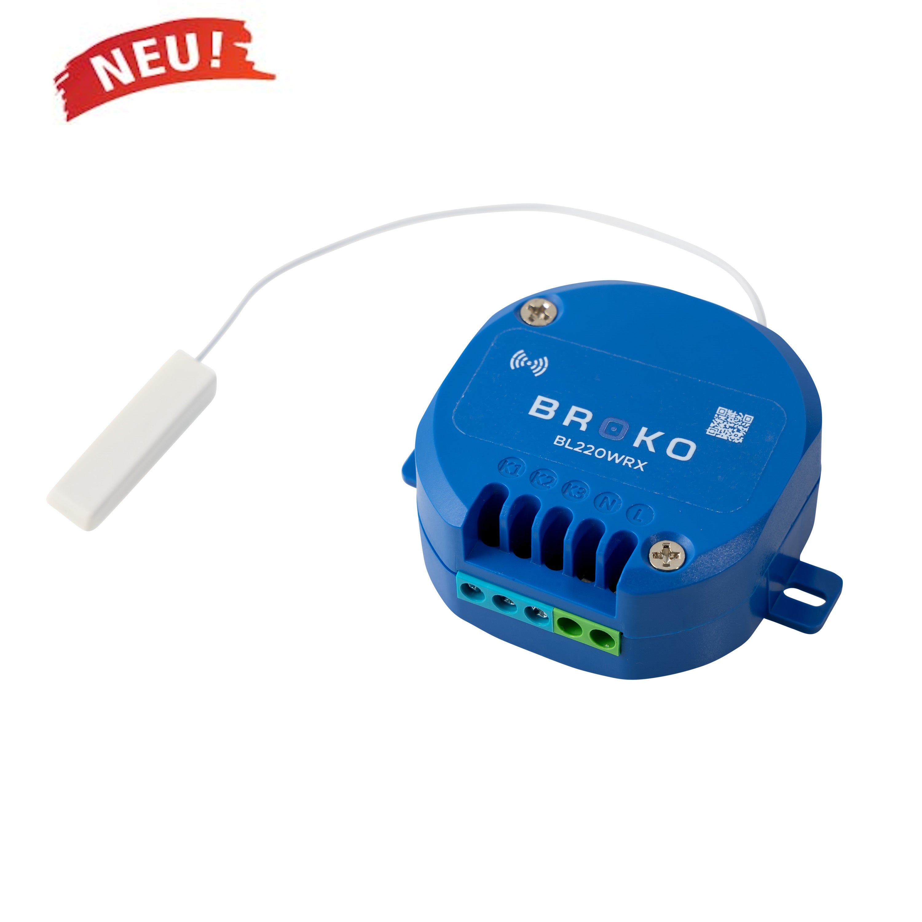 BL220WRX blau - Funk-Empfänger Unterputz 68mm Dose für dezentrale KWL 6,3A NO&NC DIBt