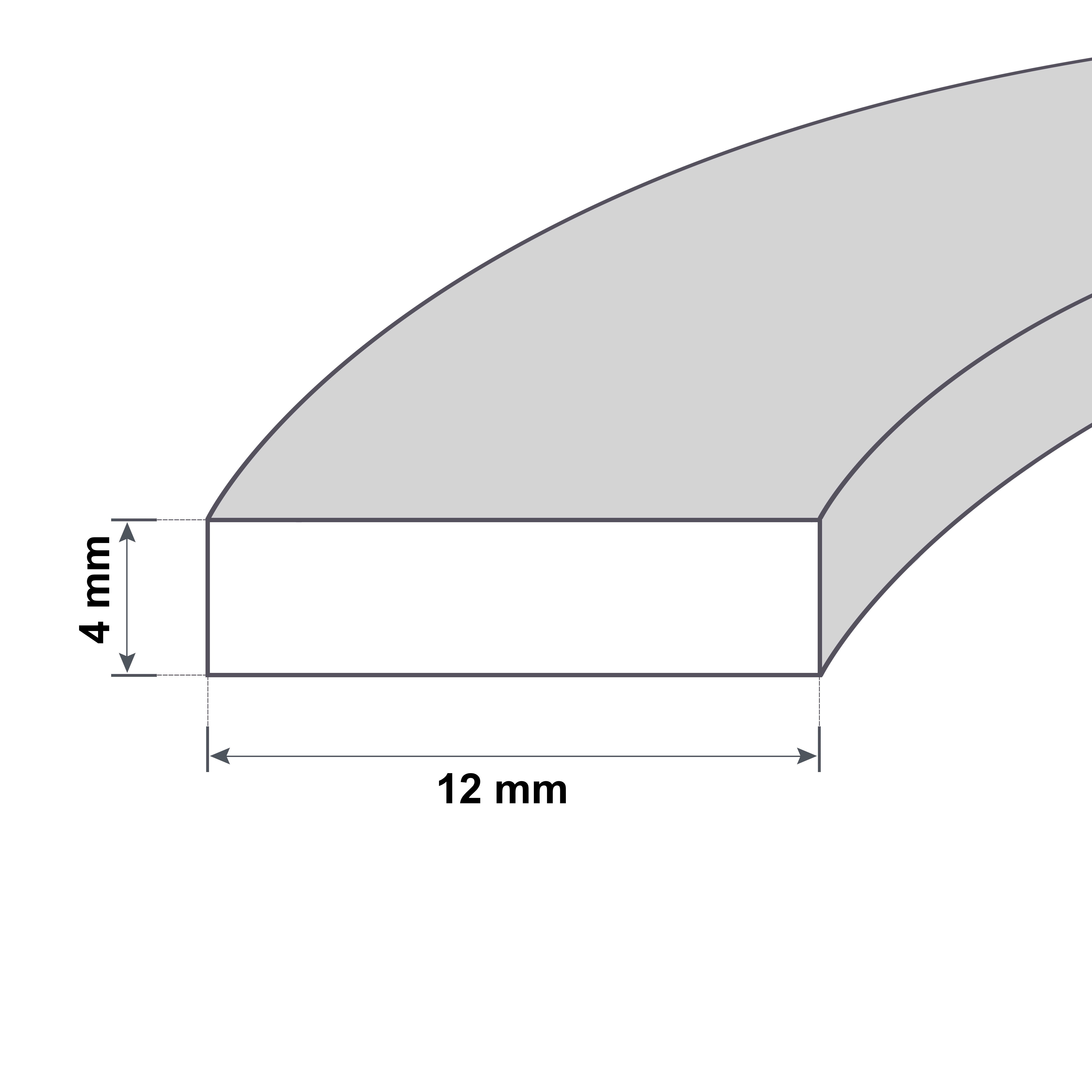 20 x 2 mm flat gasket, fireproof sealing tape self-adhesive