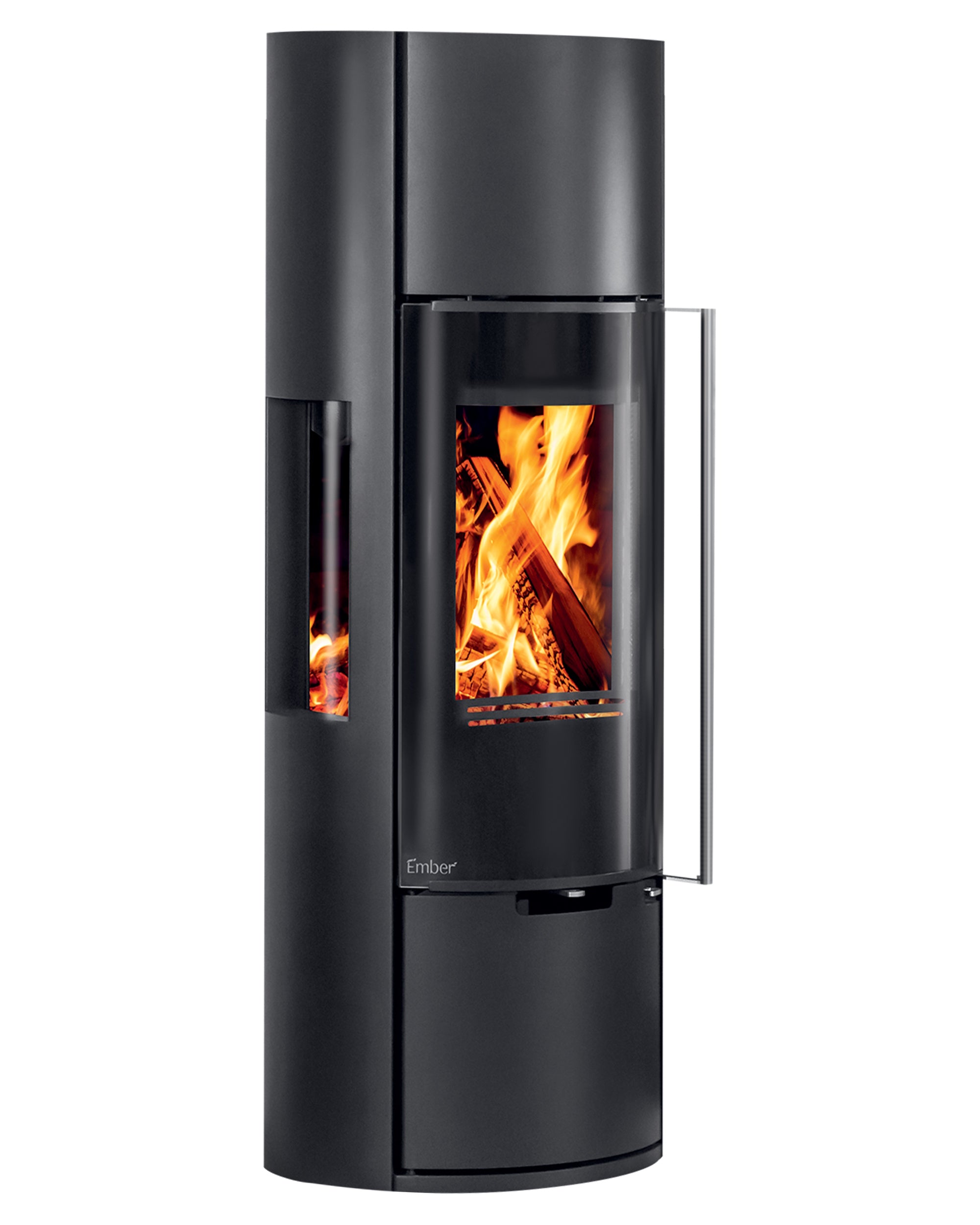 Ember Kaminofen E-15XL VG drei Glasscheiben Vollglastür