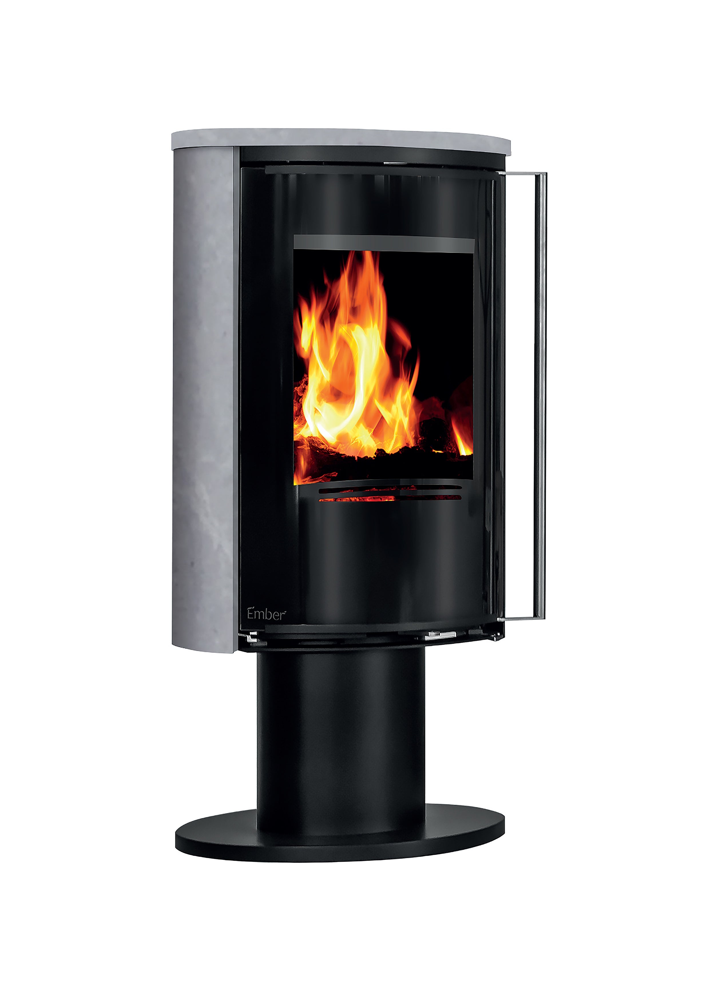 Ember Kamin E-16 VG drehbar Vollglastür