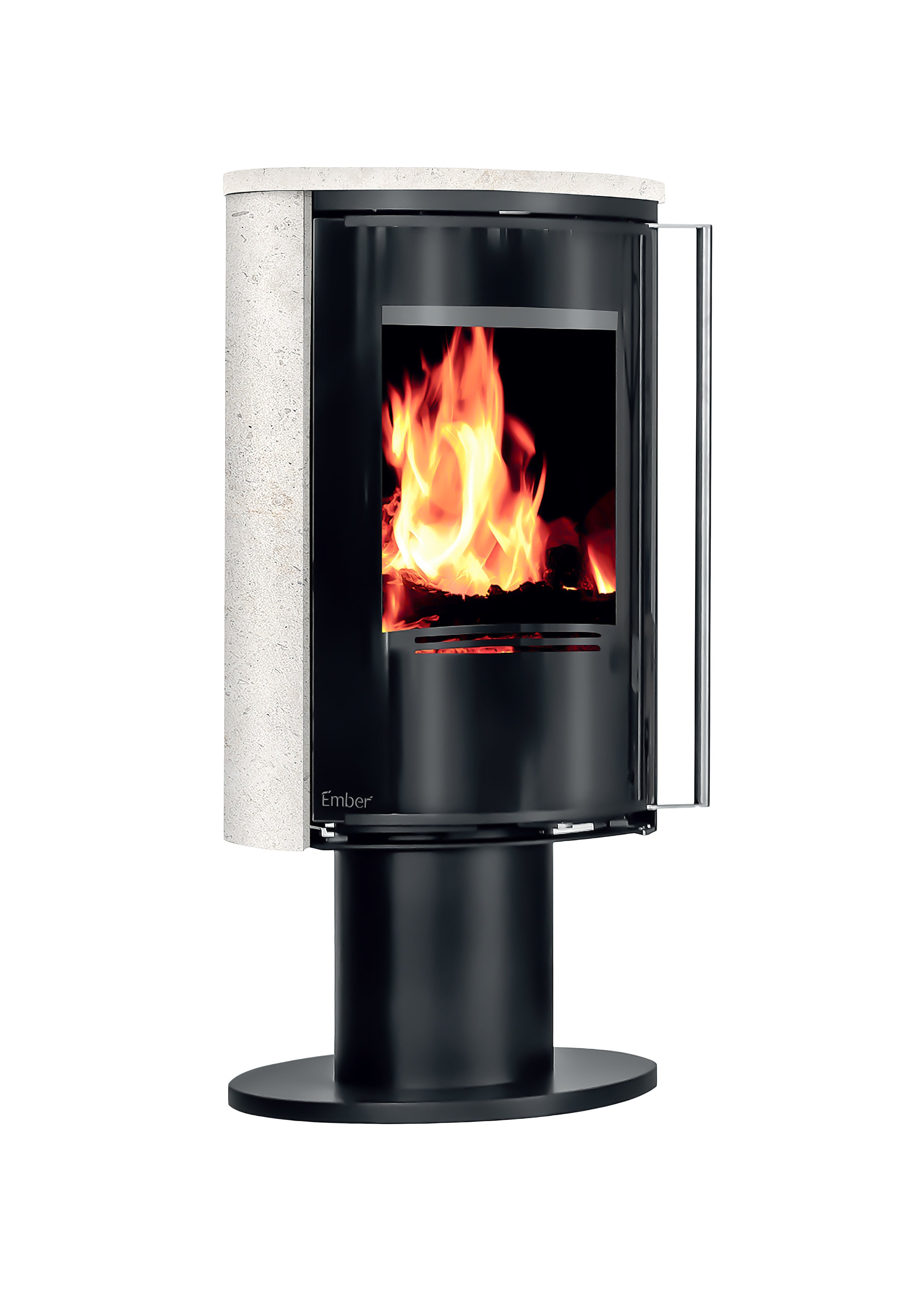 Ember Kamin E-16 VG drehbar Vollglastür