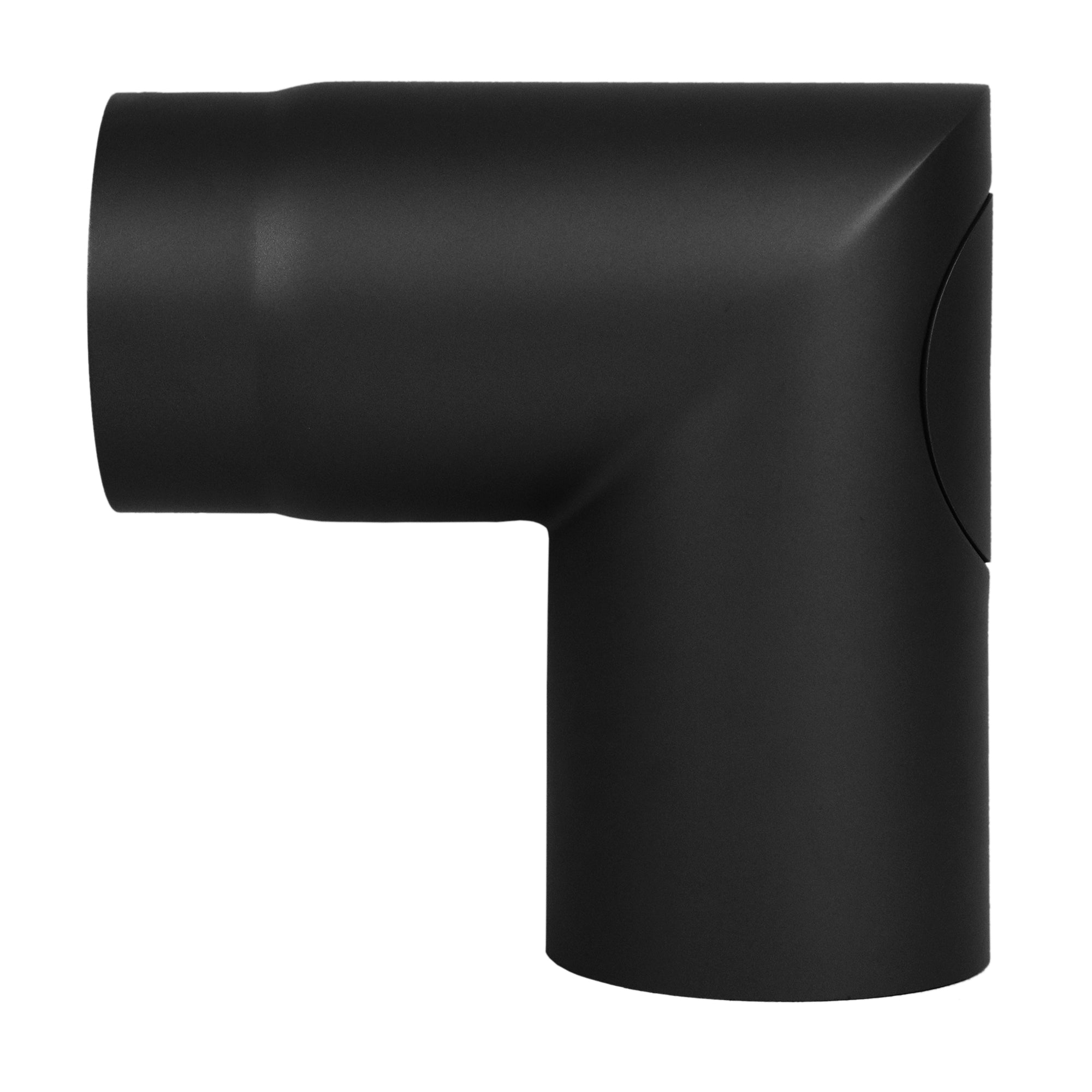 Stovepipe pointed elbow 90° with cleaning door