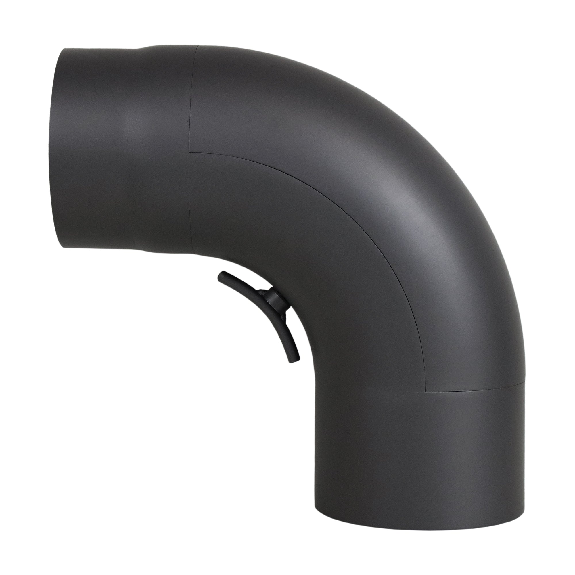 Stovepipe full-form elbow 90° (drawn) with cleaning door 