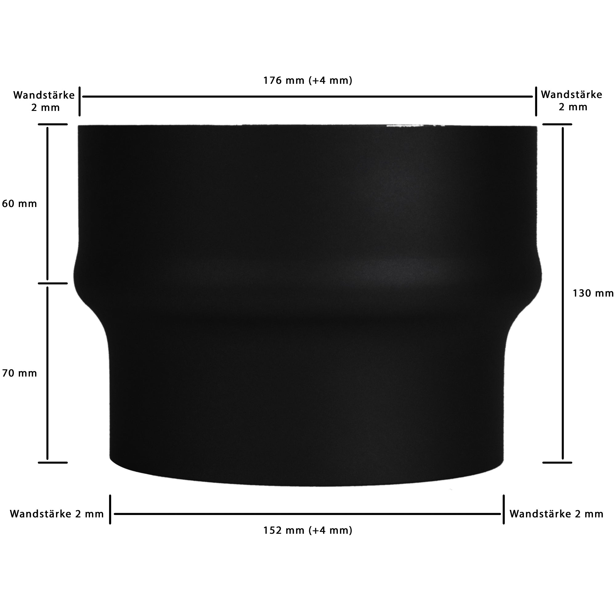 Erweiterung von Ø 150 mm auf Ø 180 mm