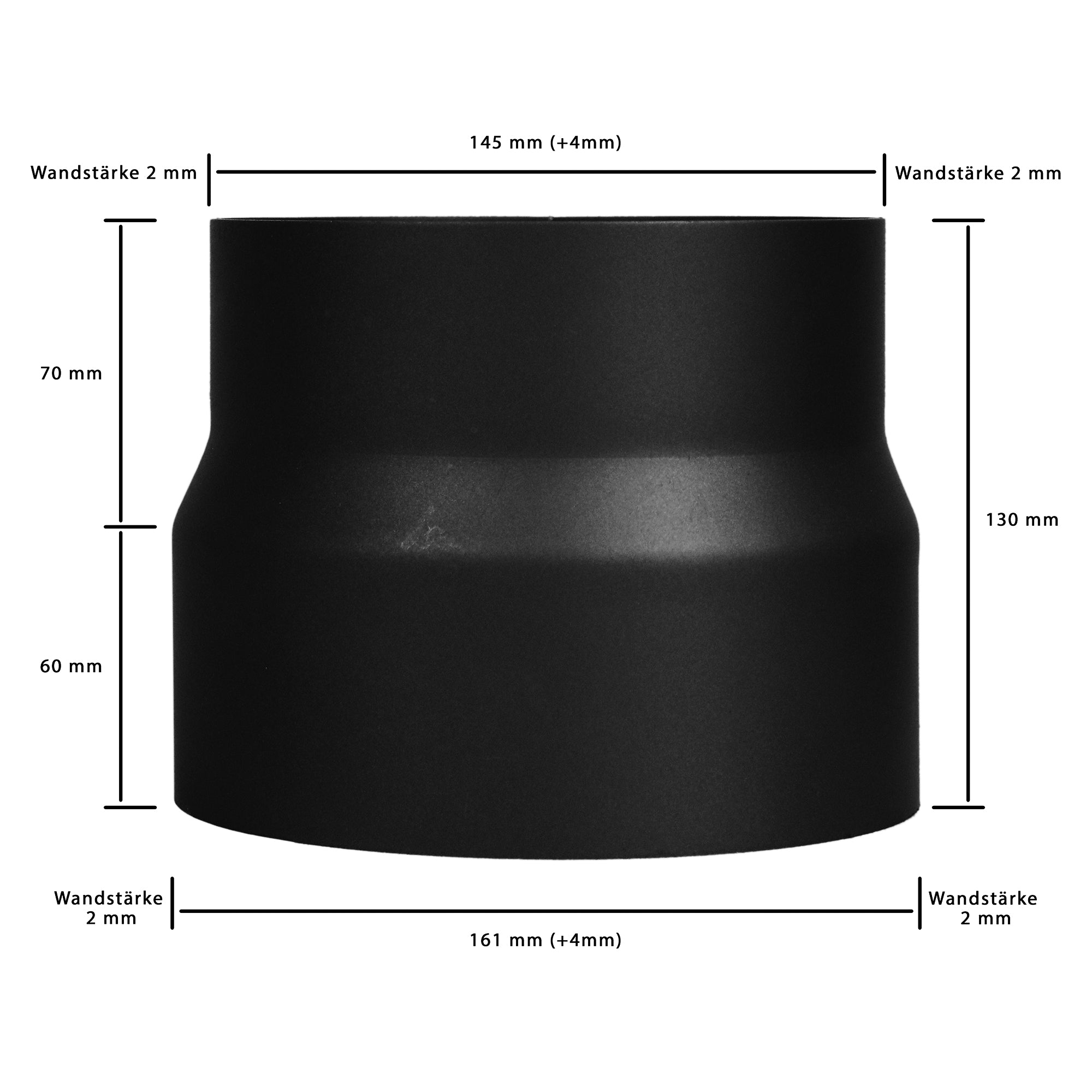 Reduzierung von Ø 160 mm auf Ø 150 mm