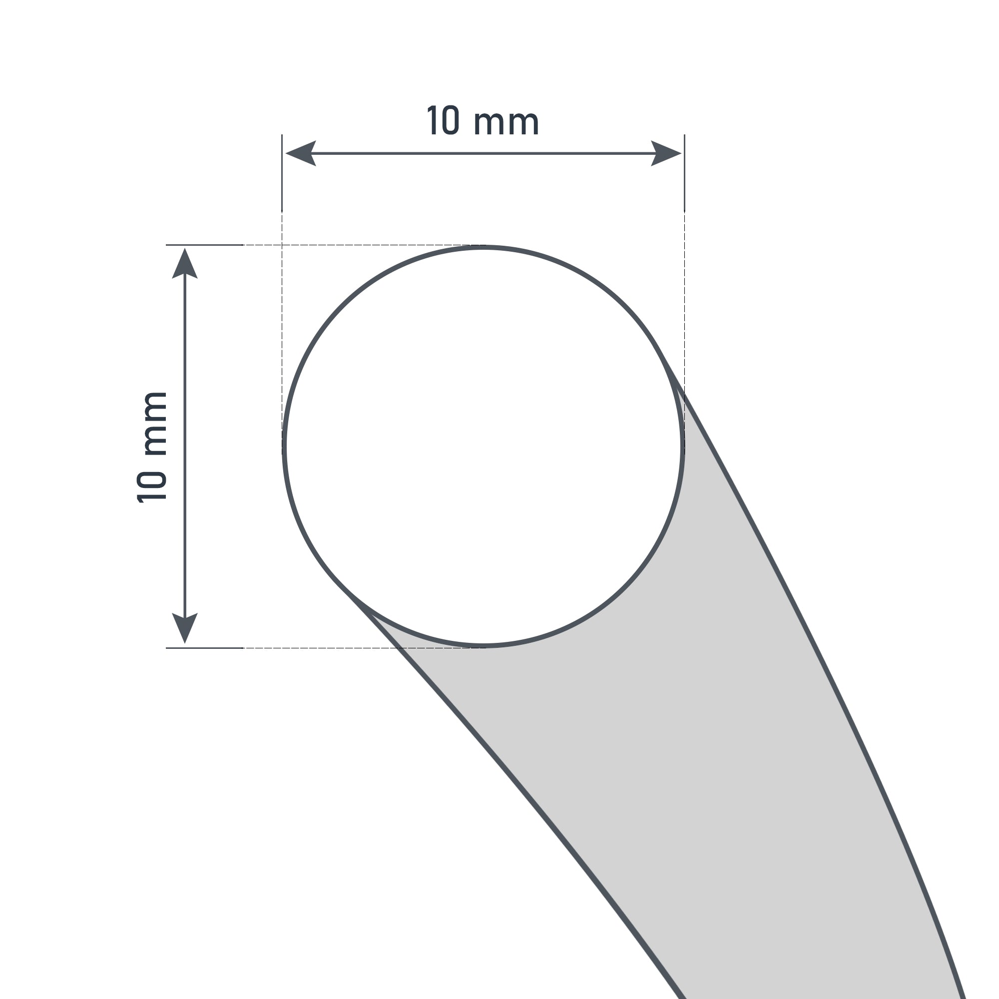 Ø 10 mm chimney & oven sealing cord, fireproof sealing tape on glass fiber