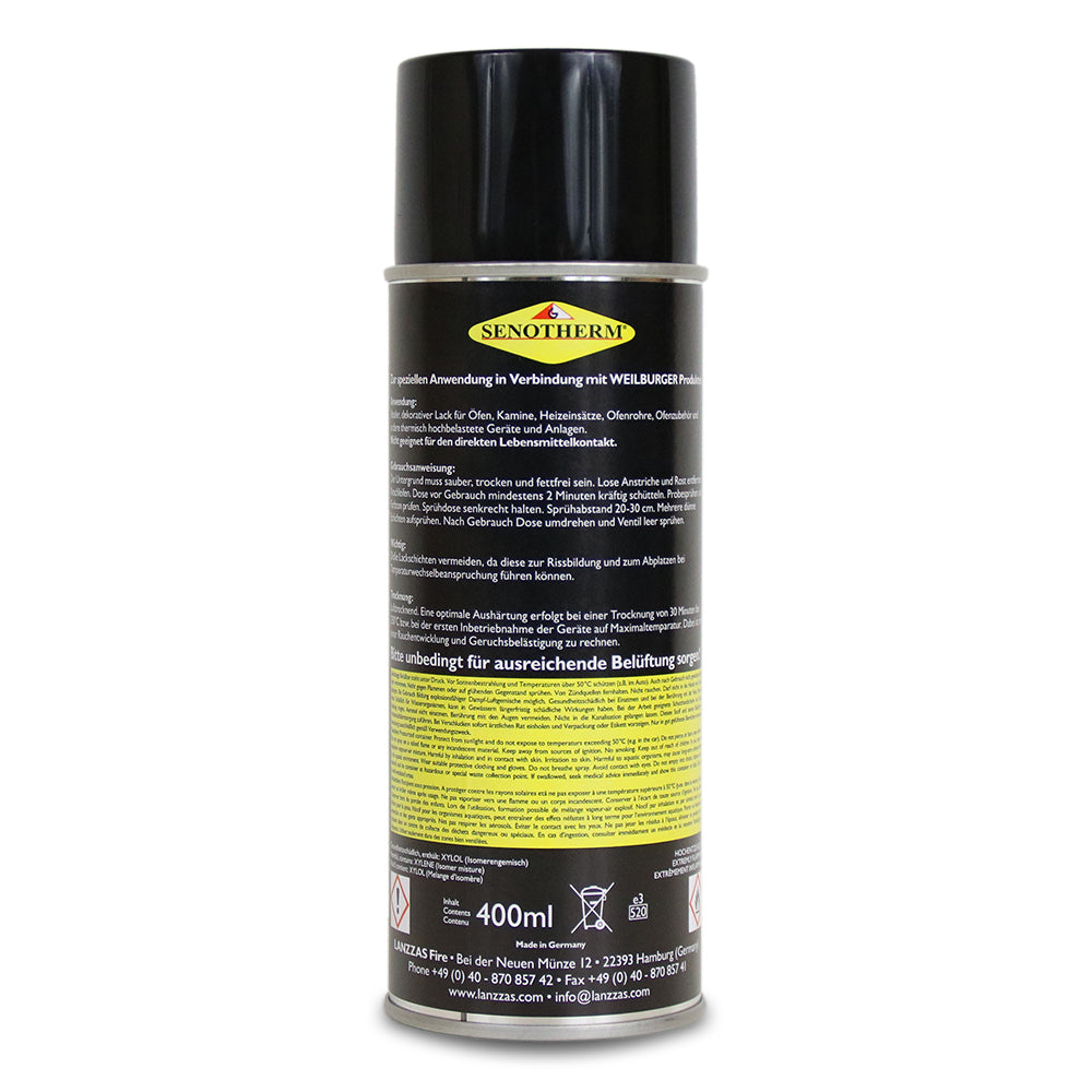 Oven Spray Senotherm Lacquer heat resistant up to 500°C 400ml